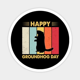 Happy Groundhog Day Magnet